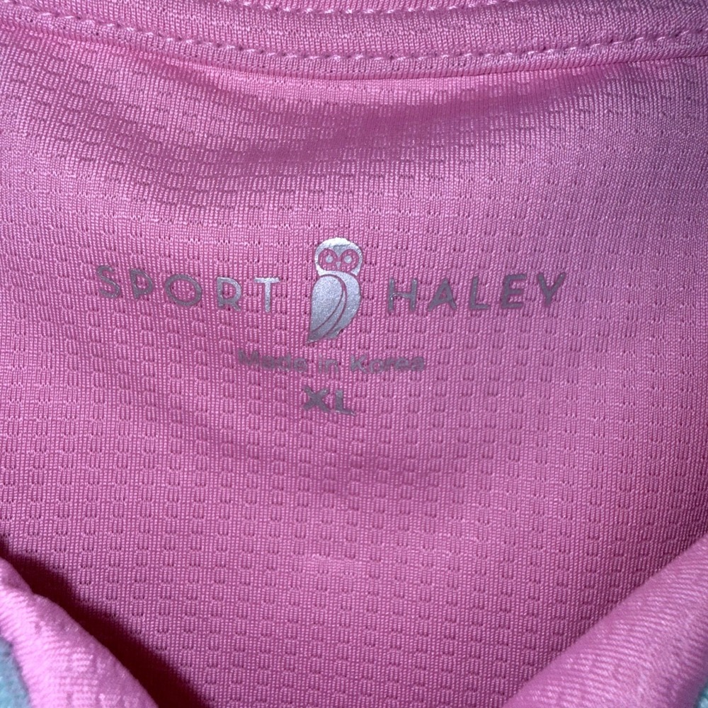 Sport Haley Womens Size XL Pink Sleeveless Quarter Zip Polo Shirt NWT - Picture 4 of 6